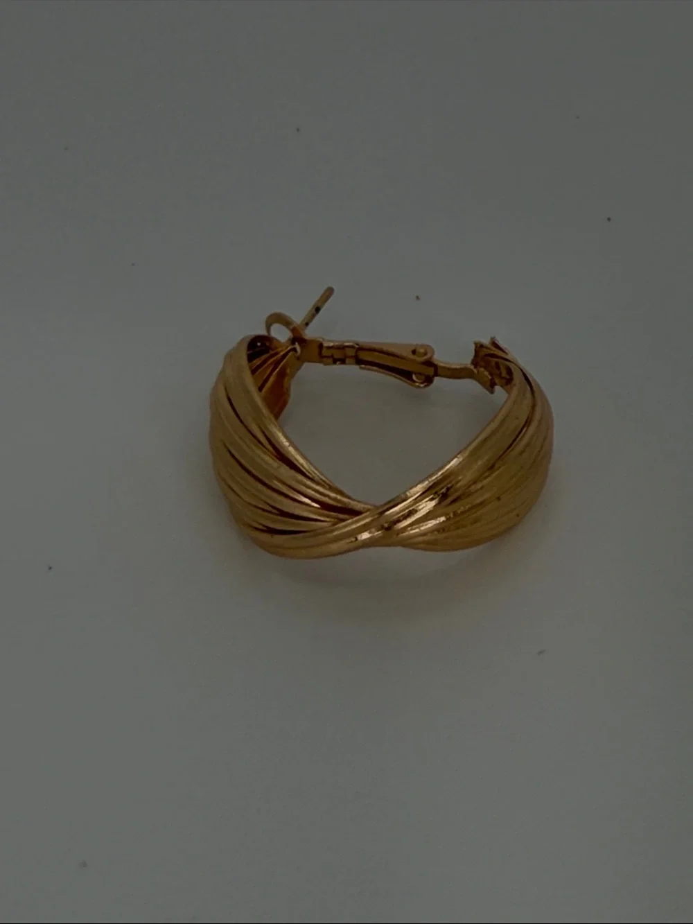 Polished Gold Twisted Hoop Earrings - Women Jewelry